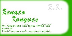 renato konyves business card